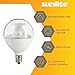 Sunlite G16.5 Light Bulb LED, 7 Watts (60W Equiv.), 500 Lumens, Dimmable, Type G Globe Shape E12 Candelabra Base, Short Bulbs, Vanity Mirror Bulbs, 2700K Soft White, Clear, 3 Count