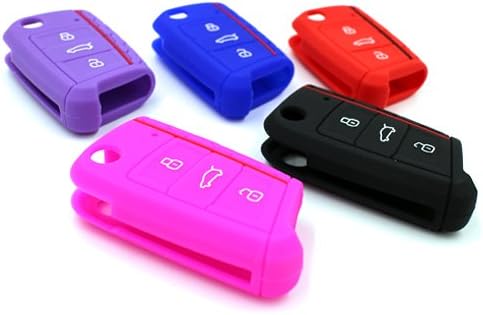 Proz Gear Silicone Key Fob Skin Case Cover for Volkswagen Golf 7 / GTI 7 / Golf R R20 / MK7 MKVII (5 PCS Set)