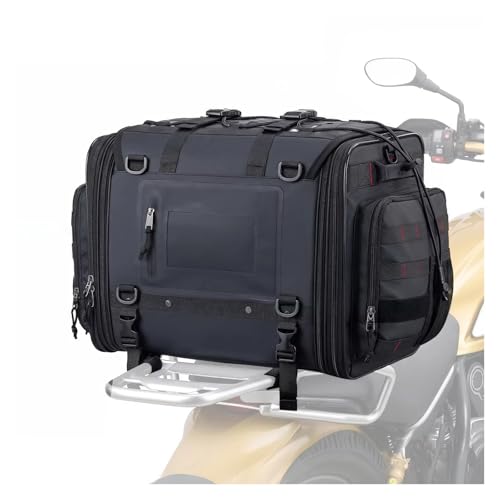 Sacoche arrière de moto étanche 50L-70L extensible avec housse de pluie