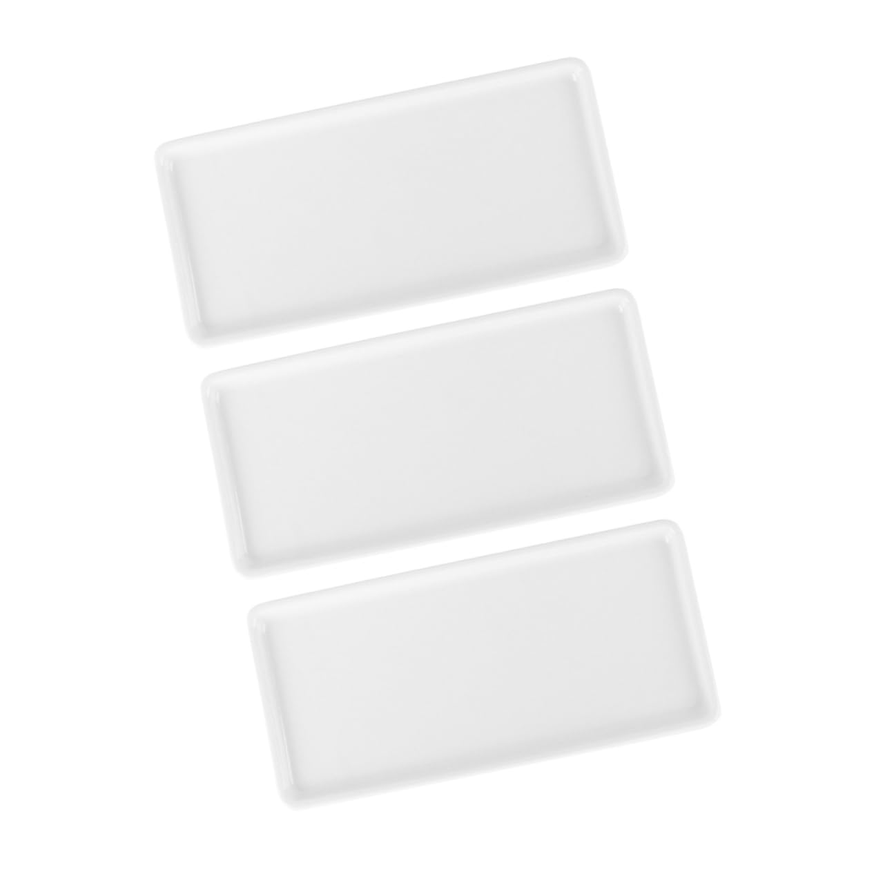 3Pcs Nordic Ceramic Bathroom Tray Holder for Jewelry Make Up Brushes Stylish Storage for Bathroom Organization