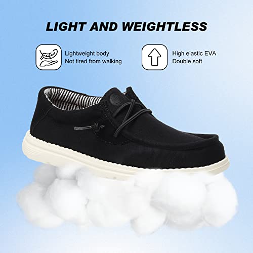 Grand Attack Walking Shoes for Women Slip On Loafers,Cotton Work Boat Shoes,Comfort&Lightweight,for Home Shopping,Dating,Driving,Traveling Shoe Blackwhite Size 10.5 by Grand Attack - Used condition - Image 4