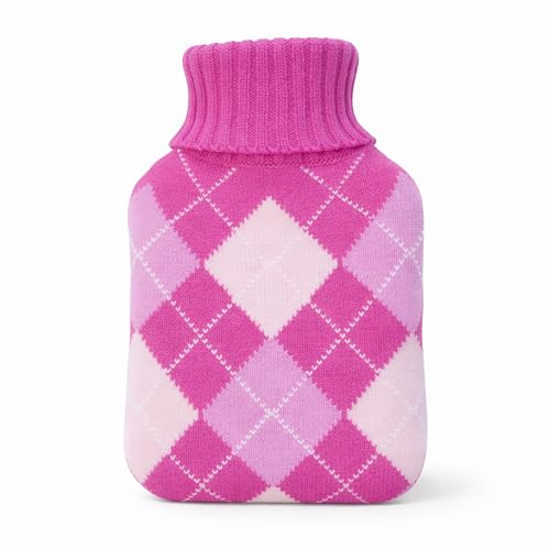 Bouillotte - 2 Litres - Housse tricotée - Motif Jacquart - GH023 St Helens Home and Garden