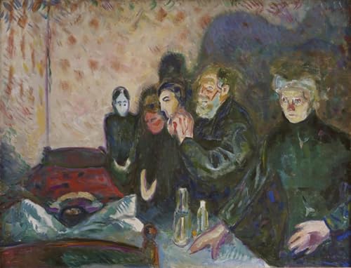 Tableau Edvard Munch Lutte à mort affiche art mural abstrait pour salon 60x90cm