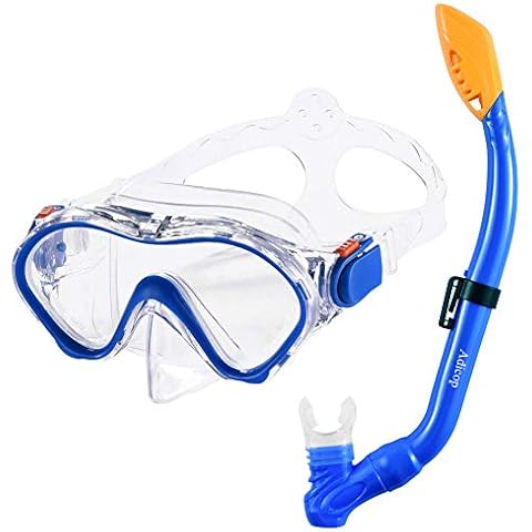 Kids Snorkel Set Dry Top Snorkel Mask with Carrying Bag Kids Youth Junior Snorkeling Gear for Boys and Girls Age from 5-13 Years Old Cover