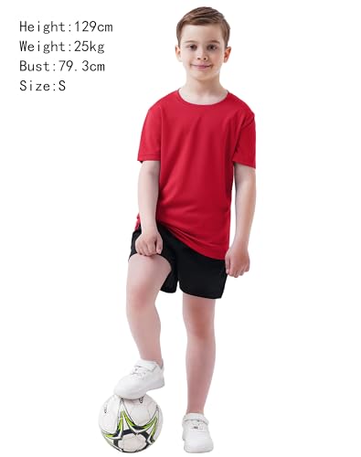 Boys Athletic Shirt Quick Dry Short Sleeve Performance Moisture Wicking T Shirt for Youth2
