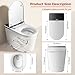 BAYTINA Smart Toilet, One Piece Toilet with Bidet Built in, Modern Tankless Toilet with Heated Toilet Seat, Bidet Warm Water, Dryer, Auto Toilet Flushing, Foot Sensor Operation