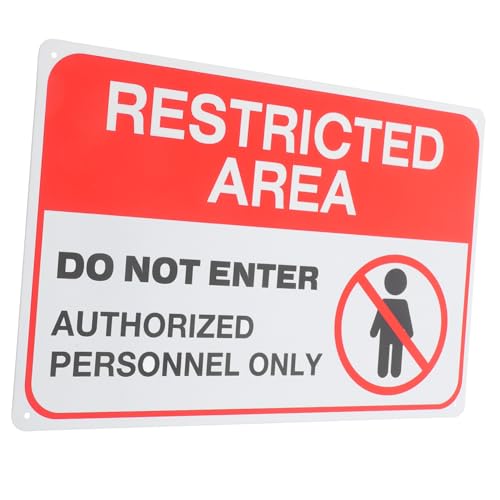 VILLFUL No Entrance Warning Sign Restricted Area Safety Board Do Not Enter Warning Label for Office Yard Home Industrial Use