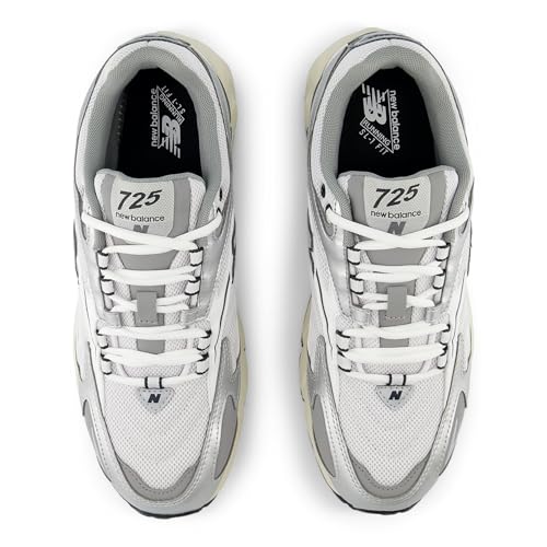 New Balance New Balance 725 Unisex Sneakers, White/Grey, 11 US Women/9.5 US Men