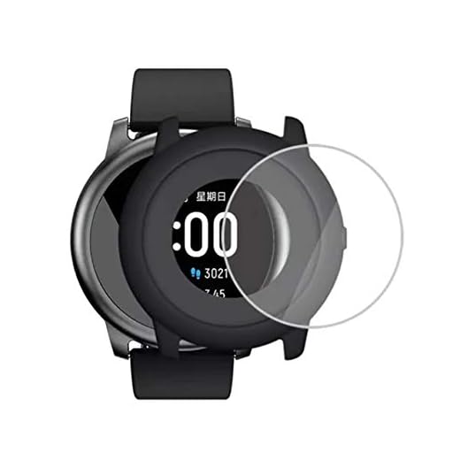 Kit Smartwatch Solar LS05 [Case Silicone] + [2 Película de Vidro] Proteção Macio Capa (Preto)