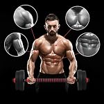 2in1 Fitness Hantelset Jimmy, 30mm Kurzhantelset Kurzhantelstange und Langhantelstange mit Gewichten, Fitnessgerät aus Kunststoff für Zuhause, HomeGym - – Bild 5