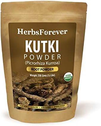 Herbsforever Kutki Powder – Picrorhiza Kurroa – Helps in Liver Health – Blood Purifier – Non GMO, Organic, Vegan – 230 GMS