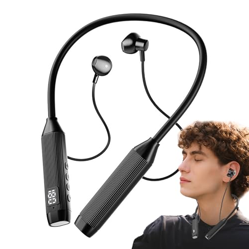 Auriculares deportivos con banda para el cuello, inalámbricos, deportivos, reducción de ruido, banda para el cuello, auriculares inalámbricos con pantalla de larga duración para correr, gimnasio