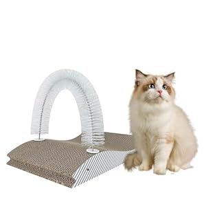 Cardboard cat Scratch Board, Corrugated cat Scratch pad, Advanced Double-Sided Texture Design, Fish Shaped, flippable and Durable cat Scratch Board, Grinding Claw cat Toy Suitable for Indoor Cats