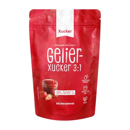 Xucker 3:1 Gelierxucker mit Xylit 500g - leckere Gelierzucker Alternative ohne Zucker Für Marmelade und Gelee Vegan