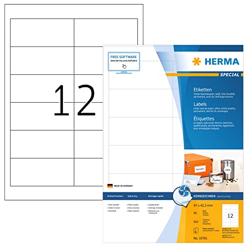 Étiquettes d'adresse jet d'encre pour envelopper vos envois HERMA