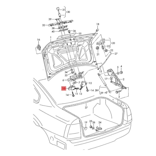 Servomotor puerta trasera 3B0959781C para pestillo de maletero Passat 6