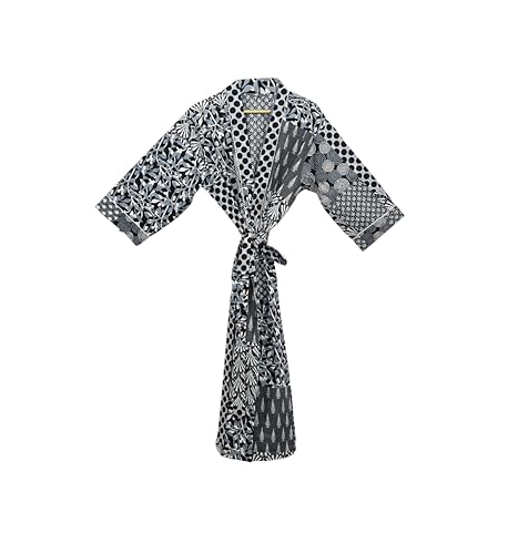 Image of Hand block print Cotton Kimono bikini cover up,Indian Hand block print Cotton Bath Robe,Swim Wear,Nighrwere Dressing Gown