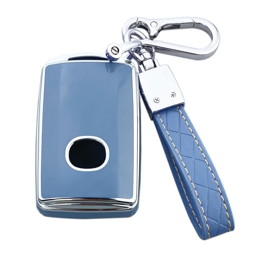 Coque de clé Mazda 3 finition bleue étui rigide haute qualité pour clé de voiture