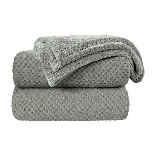 Yoofoss Manta De Microfibra 150x200 Cm Mantas Para Sofás Manta De Cama Colcha O Manta De Estar Viajes Cómodo Cálida Para Todas Las Estaciones Gris
