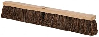 PRO-SOURCE Push Broom 24" Wide, Palmyra Bristle - 4" Bristle Length, Wood Block, Threaded Handle Connection Part #RS24-PLM