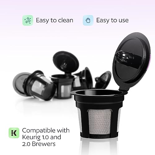 4 Pack Reusable K Cups for Keurig Coffee Makers – BPA-Free Refillable Coffee Pods, 4 Black – Compatible with Keurig Brewers by GoodCups - Image 3