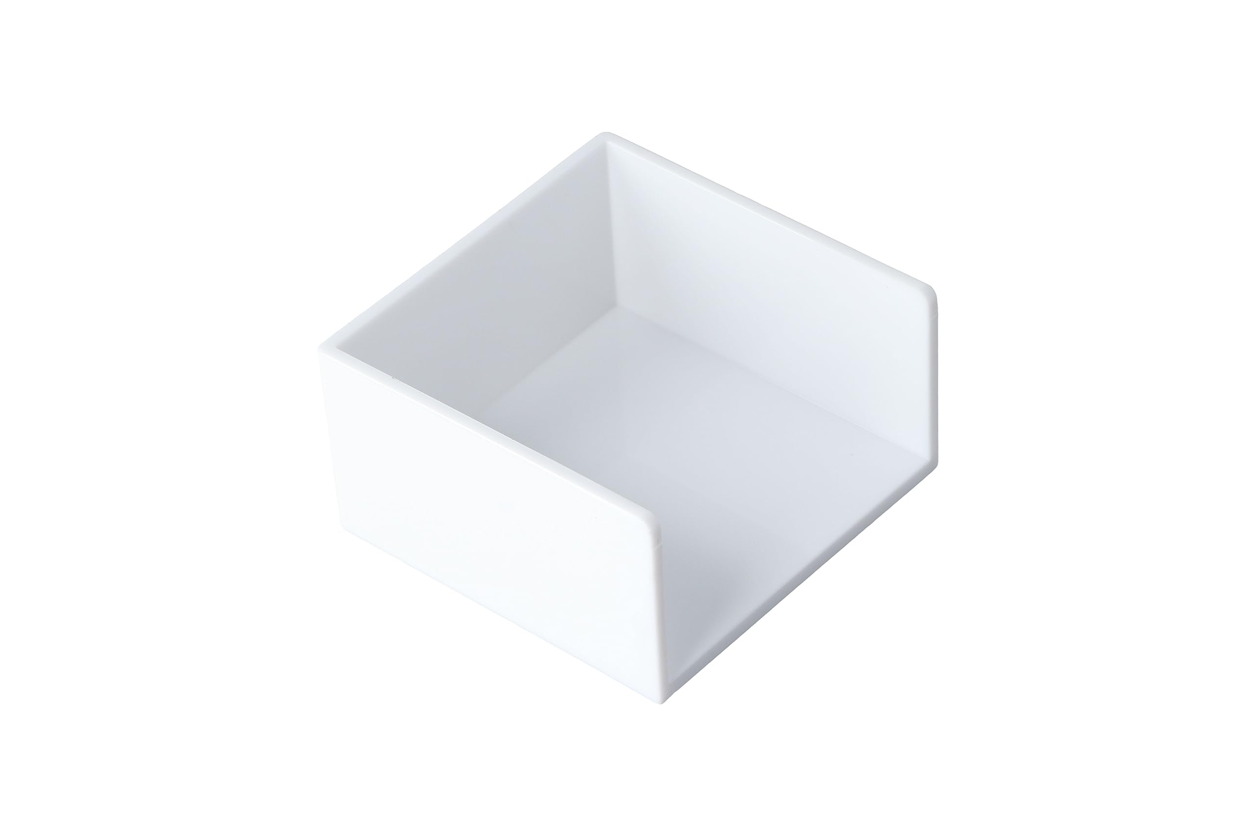 dohobby White Thickened Plastic Sticky Note Holder,Convenient Note Storage Box for Office Home Desk Organizers