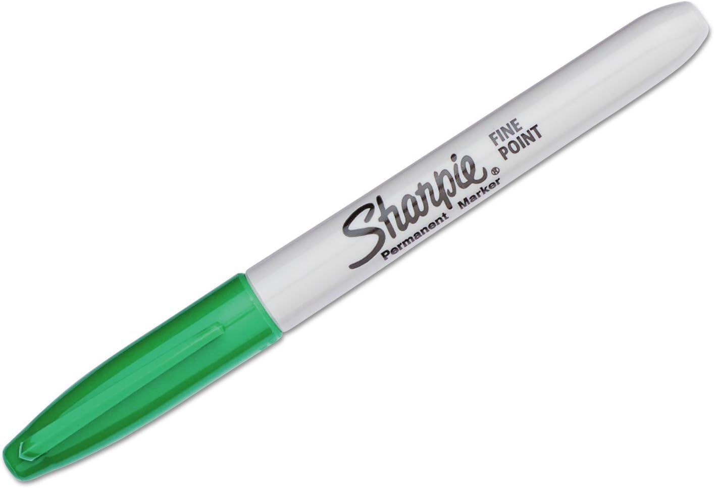 Fine Point Permanent Marker, Green, Dozen