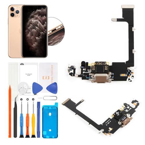 Connecteur de charge iPhone 11 Pro de rechange noir avec câble flexible