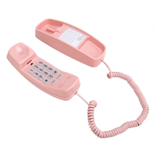 Téléphone Filaire, Aucune Alimentation Secteur Requise, Téléphone Fixe Mural à Gros Boutons pour Personnes âgées, Lumière Clignotante, Contrôle du...