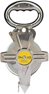 Stainless Steel Tape Measure, 50M Stainless Steel Tape Measure Retractable Metric Construction Surveying Tool