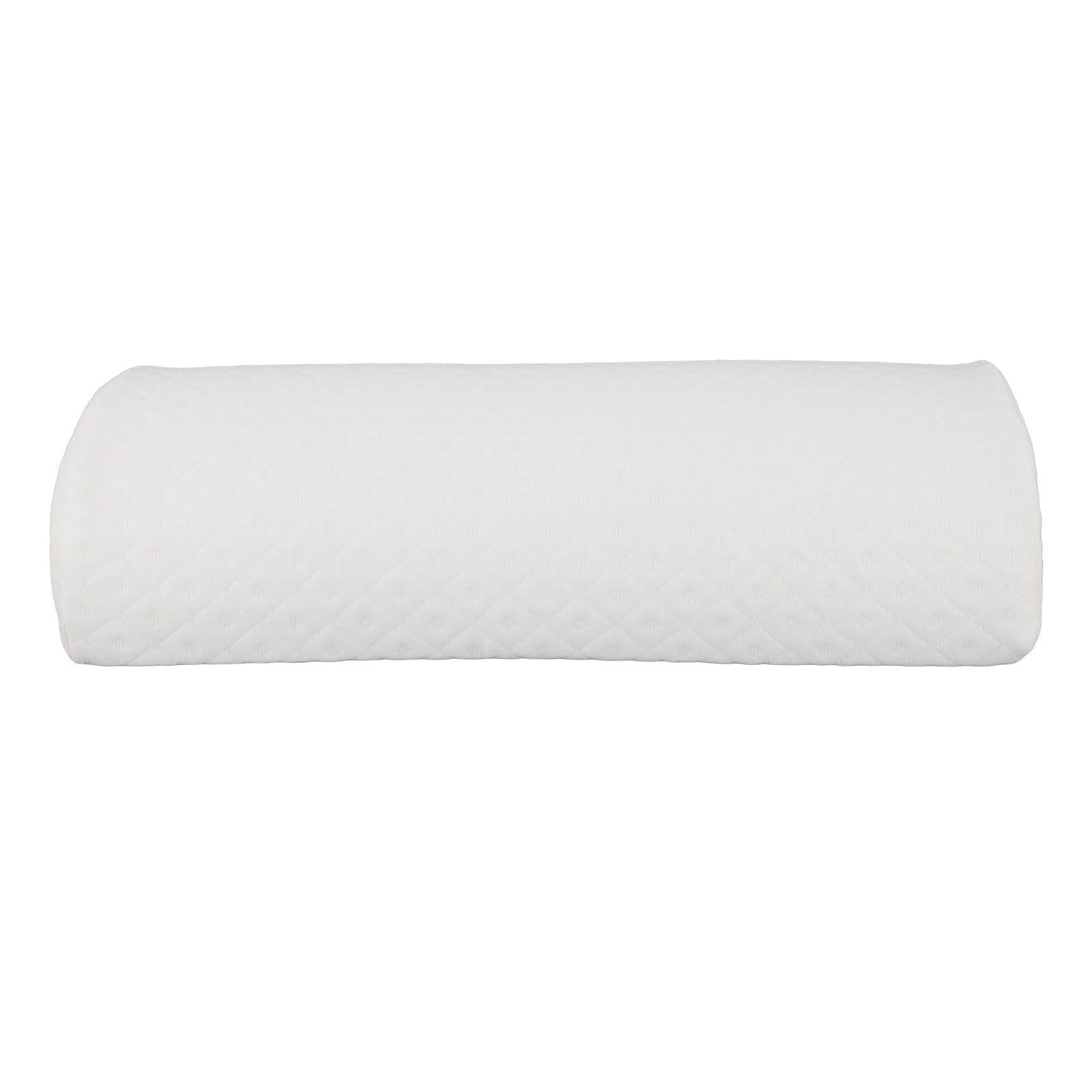 Cuscino per Ginocchia, Cuscino di Supporto per Gambe in Memory Foam, Design Semi-rotolo per un Sonno Riposante, Supporto per Schiena e Lombare, Bianco