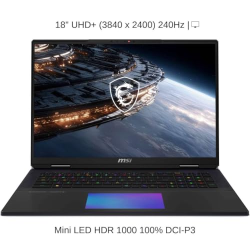 Image of HIDevolution [2026] MSI Titan 18 HX A2WJ 18 inch UHD+ 240Hz Mini LED, 2.7 GHz Ultra 9-290HX Plus, RTX 5090, 64 GB DDR5 RAM, 2 TB PCIe SSD, Windows 11 Pro
