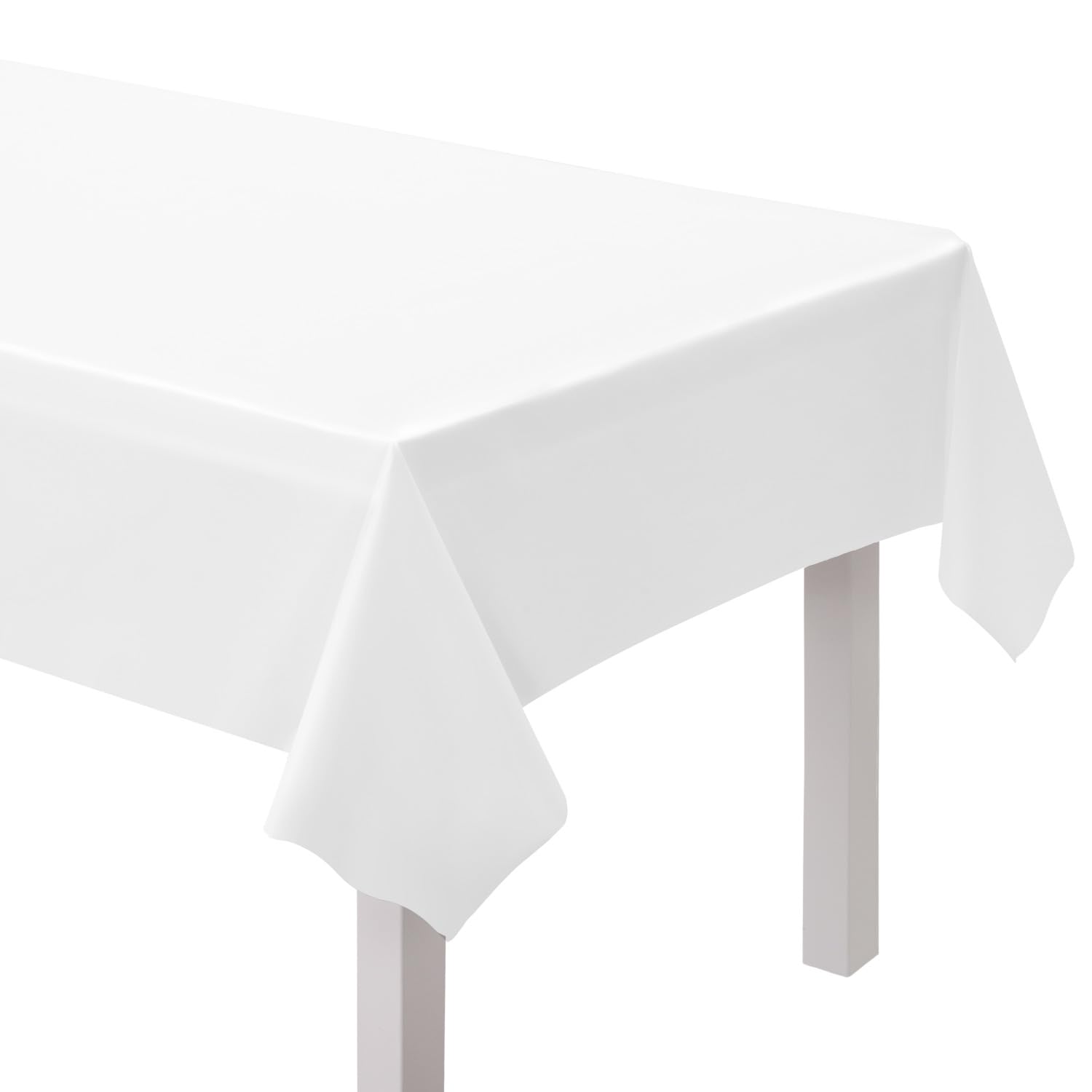 9915404-217 - White Eco-Friendly Recyclable Paper Party Table Cover - 2.74m