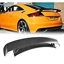TGFOF Auto Heckspoiler FRP matt schwarz für Audi TT MK2 8J TTS Coupe 2-Türer 2008-2014 Dekoration Auto Zubehör Heckflügel Spoiler