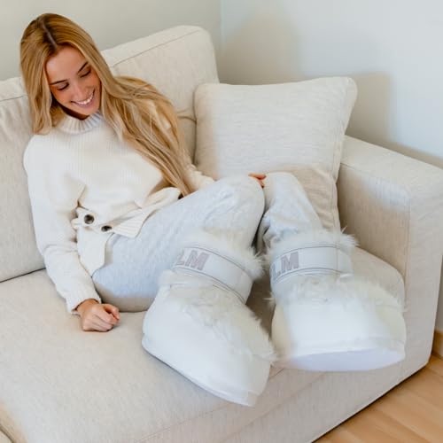 Flamingueo Sneaker Hausschuhe - Lustige Plüsch Pantoffeln für Damen und Herren, Eine Größe