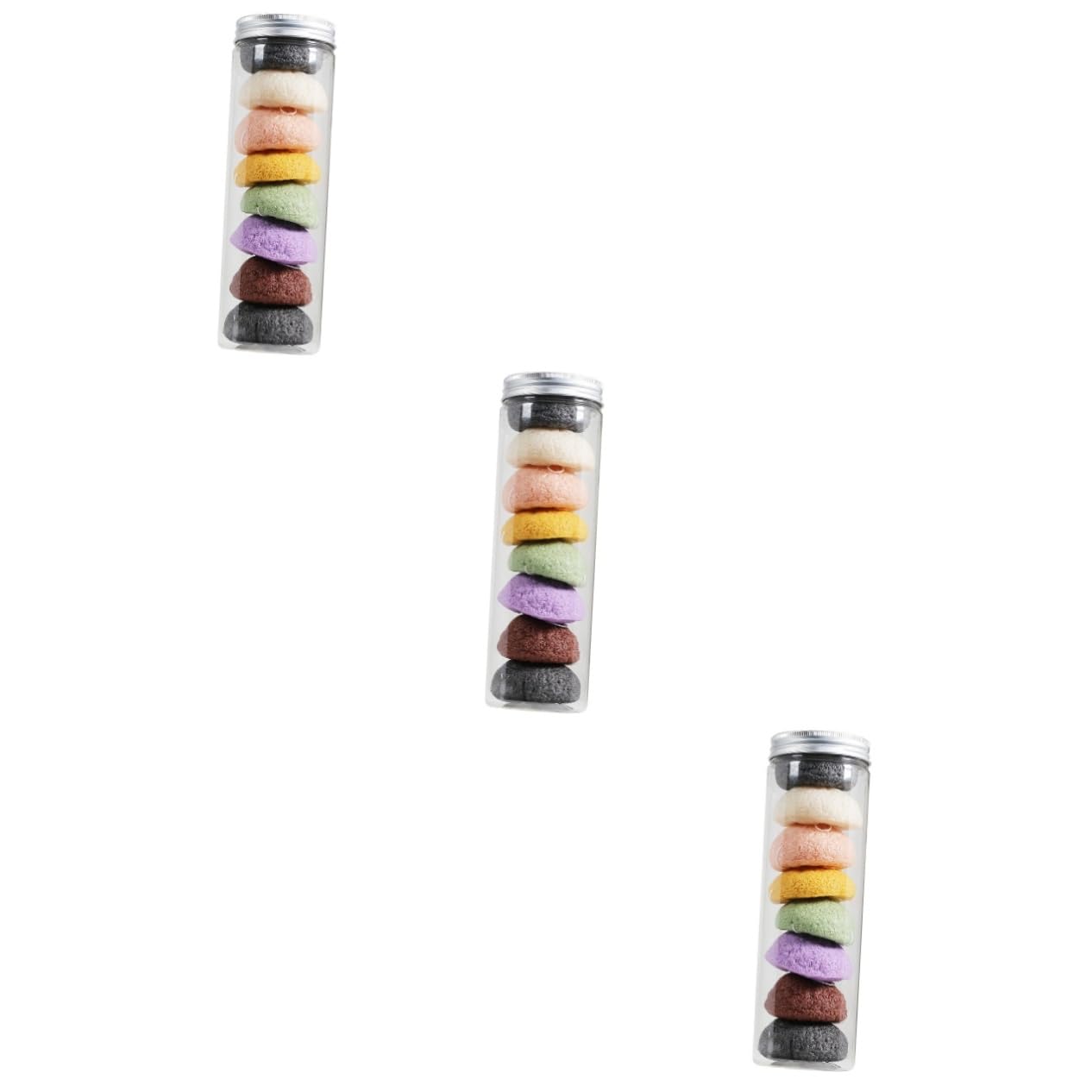 Angoily 24pezzi Spugne Esfolianti Naturali Per Viso Puff Gel Di Per Pulizia Delicata e Della Per Pelli Sensibili Per Rimuovere Make-up e Impurità