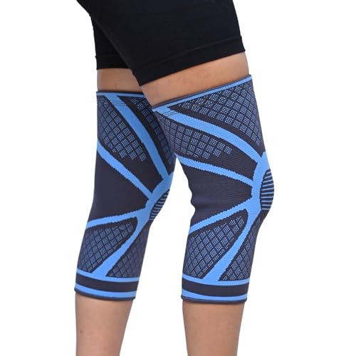 Image of Q DEVICES Comfeel Knee Cap, 1 Pair of Knee Sleeves, Compression Support Sleeve with Non-Slip Design for Workout, Sports, Meniscus Tear, ACL & Arthritis Pain Relief, Unisex (S)
