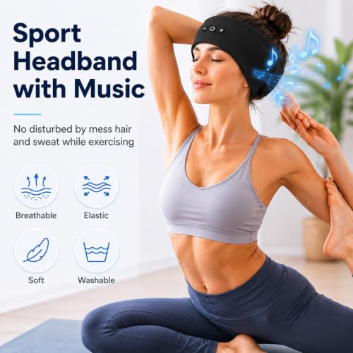 Sleep Headphones Bluetooth Headband Ultra-Thin Speakers for Sleep 2-Pack - image 5