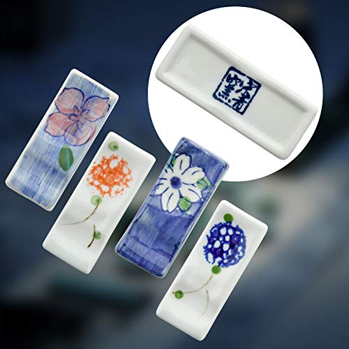 image for Beautyflier Set of 4 Ceramics Chopsticks Rests Hand Painted Japanese S