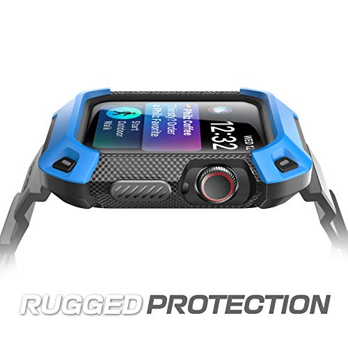 SUPCASE for Apple Watch 9/8/7/6/SE/5/4 45/44mm Case with Band (Unicorn Beetle Pro), [Anti-Scratch] [Bumper Protector] Rugged Men Cover with Adjustable Strap Band for iWatch 9/8/7/6/SE/5/4, Blue - Thumbnail 2