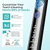 COSLUS C30 Electric Toothbrush for Adults: 3 Intensities & 5 Modes Customized for Effective Yet Gentle Ultra-Clean Feel, 2 Types of Heads for Gentle or Daily Care, Travel & Home Use, Black, 1PC