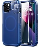 Diverbox for iPhone 13 Case [Compatible with MagSafe] [with Screen Protector ] [Shockproof] [Dropproof] Heavy Duty Protection Phone Case for Apple i Phone 13 (Blue)