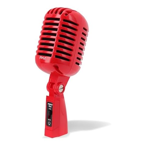 Pyle Vintage Dynamic Microphone with Pop Filter Cover