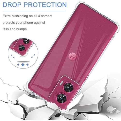 Image of CoverLine Back Cover Silicone Flexible Bumper Transparent Cover for Motorola Edge 50 Fusion-Transparent