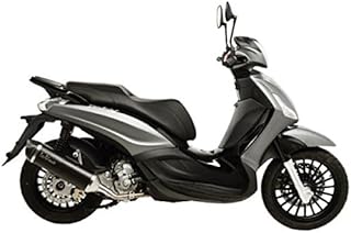 14024 Endstück Leovince SBK schwarz Piaggio Beverly 300 2015 - Edelstahl