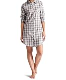 ESPRIT Bodywear Damen Nachthemd, kariert N2247/Melange Check, Gr. 36, Grau (FB)