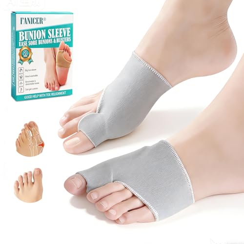 2 pièces Orthese Hallux Valgus,Séparateurs d'Orteils,Chaussettes correctrices d'oignons,Réaligne le Gros Ortei,Pour oignons Redresser les Orteils,Femmes et...