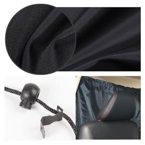 Wanfoou Auto-Sichtschutzvorhänge, Schwarze Auto Trennvorhänge Sonnenschutz, Auto-Trennvorhänge, Auto-Sonnenblenden, Auto-Fensterrollos, Abnehmbarer Sonnenschutz, Wohnmobil-Camping-Zubehör