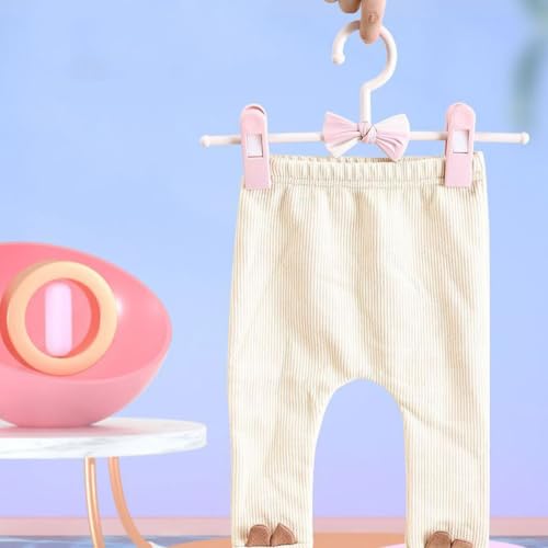 Cintres pantalon antidérapants lot de 10 pièces en plastique robuste avec clips réglables - 6