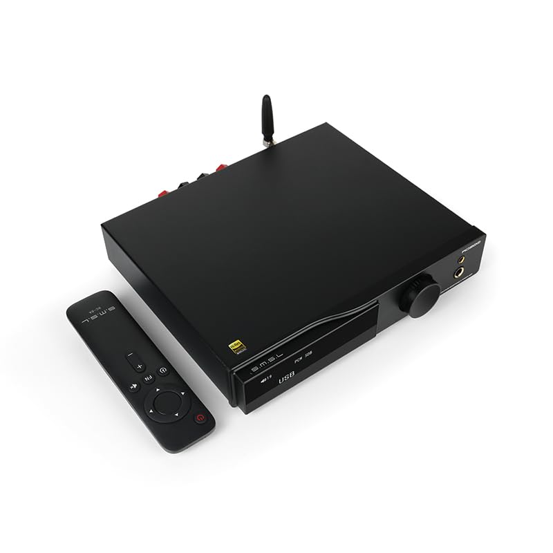 SMSL AO300 MA5332MS Class D Power Amplifier with MA5332MS IC Bluetooth 5.1 MQA MQA-CD DAC CS43131 IC 4.4mm/6.35mm 768K/32Bit XMOS XU316 USB/BT/Coax/Opt/RCA/HDMI ARC Input Amps